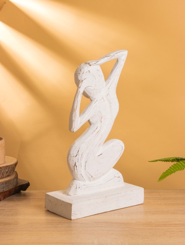 Сувенир "Изящество" дерево 20х10х35 см, цв. белый