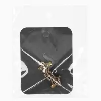 Зажим для кардигана "Ажур", х, цвет коричневый в чернёном золоте