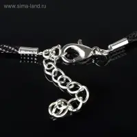 Шнурок нейлоновый d=2 мм, канатное плетение, 45 см, цвет чёрный