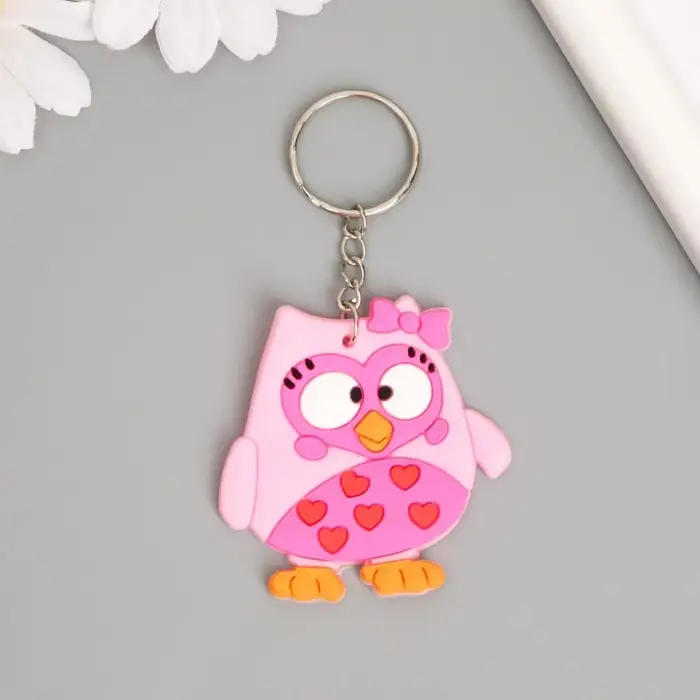 Брелок резина "Совёнок в скорлупе" 5х4 см