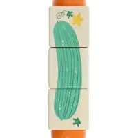 Кубики деревянные на оси  &laquo;Овощи&raquo; , 3 кубика