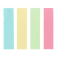 Блок - закладка с липким краем, 12&times;50 мм, бумажные, 4 цвета по 80 листов, пастель