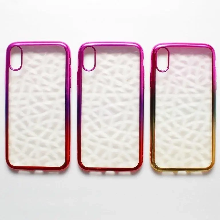 Чехол iPh XR 3D градиент алмаз