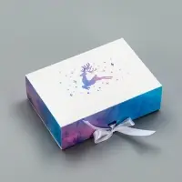 Складная коробка подарочная &laquo;Новогодние олени&raquo;, 16 &times; 11,5 &times; 5 см