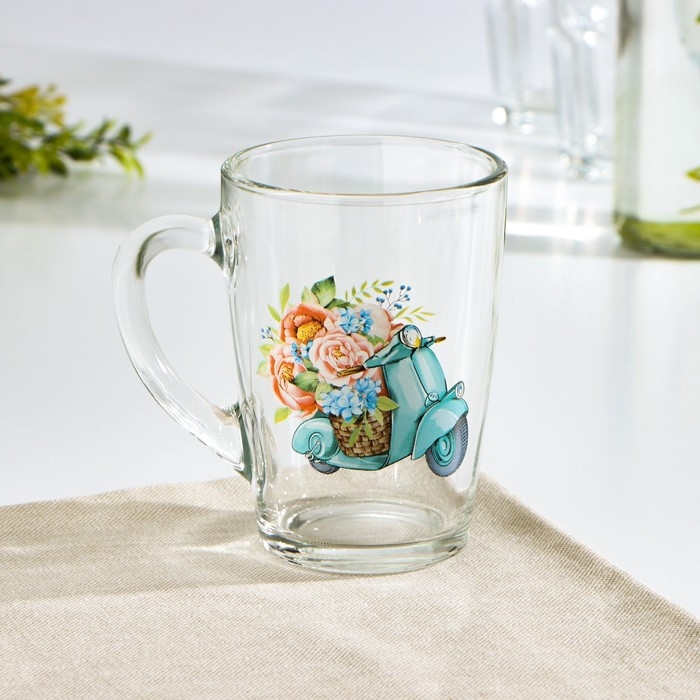 Кружка стеклянная &laquo;Капучино. Романтика&raquo;, 300 мл