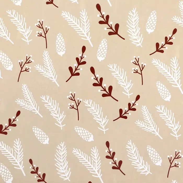 Бумага упаковочная новогодняя глянцевая двусторонняя &laquo;Изысканность&raquo;, 50&times;70 см