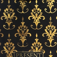 Пакет подарочный вертикальный &laquo;Черное золото&raquo;, MS 18 х 23 х10 см