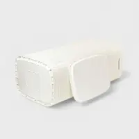 Плетёная корзина для белья с крышкой "Лён" 100л 43&times;32&times;80см, цвет белый