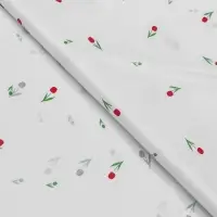 Бумага упаковочная тишью, &laquo;Цветы&raquo;, белый, 50 см &times; 70 см 17 грамм