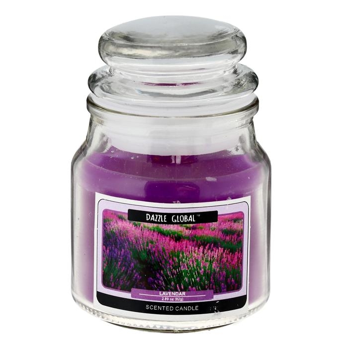 Свеча в банке "Лаванда" 82 гр 6х9х9 см