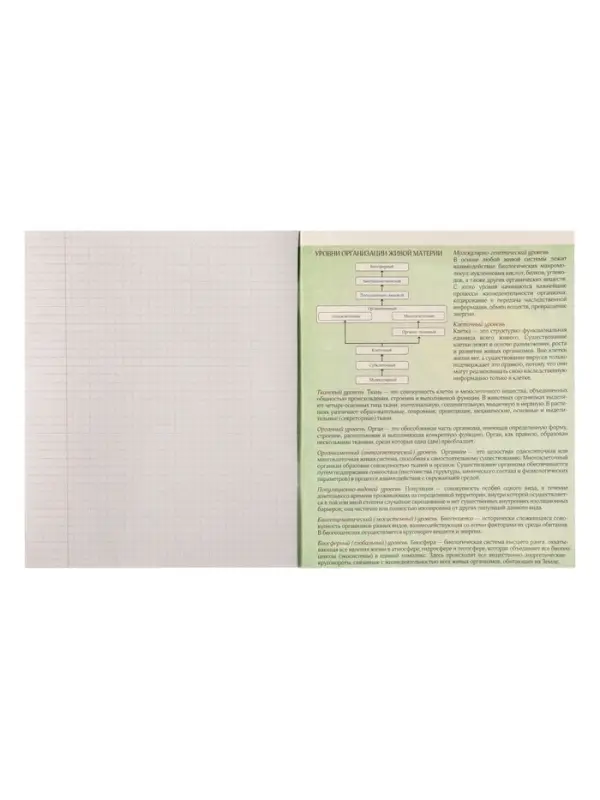 Тетрадь предметная 48 листов в клетку Calligrata &laquo;3D. Биология&raquo;, серые листы