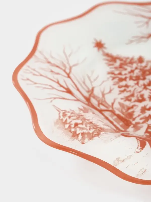 Тарелка обеденная цветок "Новогодние забавы" 25х2 см