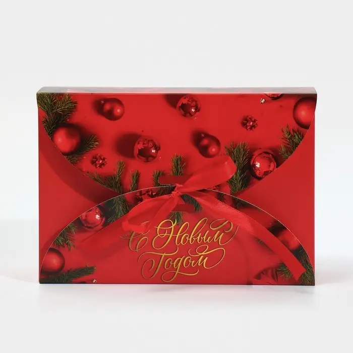 Коробка новогодняя складная &laquo;Новогоднее фото&raquo;, 22 х 15 х 6 см, Новый год