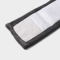 Насадка для плоской швабры Доляна, микрофибра, 42&times;12 см, цвет серый