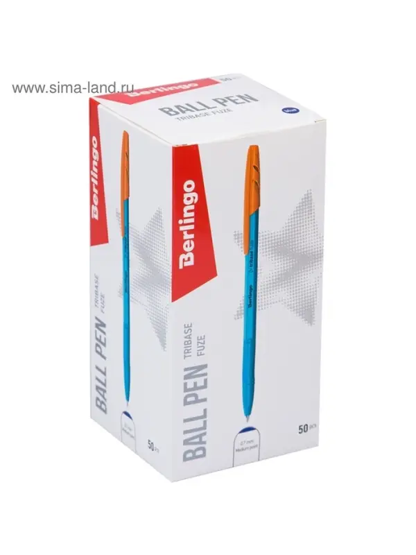Ручка шариковая Berlingo Tribase Fuze, узел 0.7 мм, чернила синие, МИКС