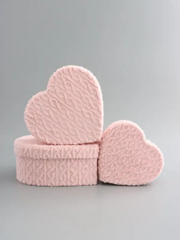 Набор коробок 3 в 1 сердца L：30x27,5x12 см M：25,5x23,5x10 см S:20,7x19,5x8 см