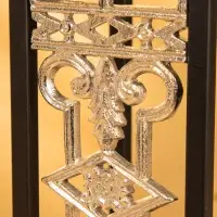 Подсвечник фонарь "Геральдика" 12,5х12,5х32 см, d 7,5 см, алюминий, железо