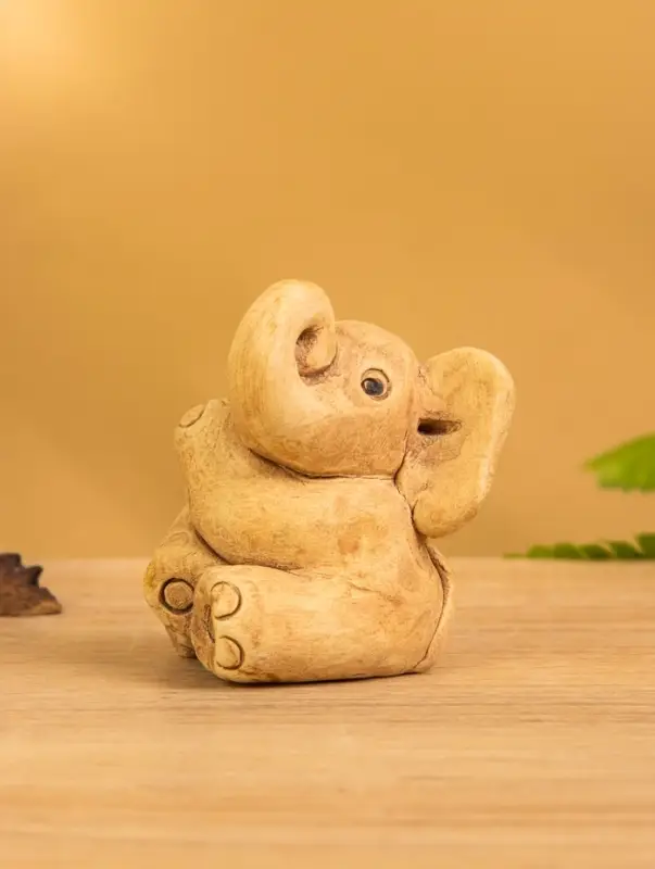 Сувенир &laquo;Слоненок&raquo;, 7&times;6.5&times;5 см, керамика, бежевый