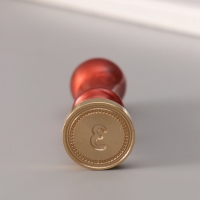 Печать для сургуча с пластиковой ручкой "Классика цифра 3" 2,5х2,5х6,3  см