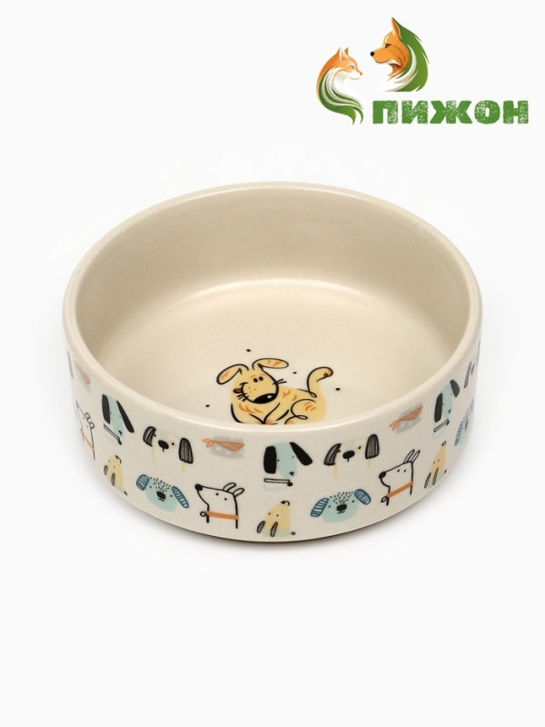 Миска керамическая "Собачки", 200 мл, 10,5 х 4 см