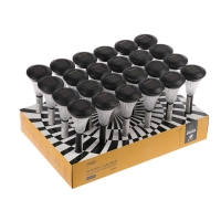 Садовый светильник на солнечной батарее &laquo;Рифлёный конус&raquo;, 7 &times; 31 &times; 7 см, 1 LED, свечение белое