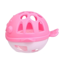 Прорезыватель силиконовый для зубов с погремушкой Крошка Я &laquo;Рыбка&raquo;, в кейсе, розовый