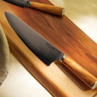 Нож кухонный SL Home &laquo;Оливия&raquo;, шеф, лезвие 22,86 см, цвет коричневый