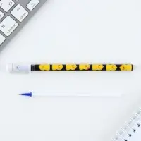 Ручка пиши стирай синяя паста 0,5 мм с колпачком &laquo;Утя&raquo;