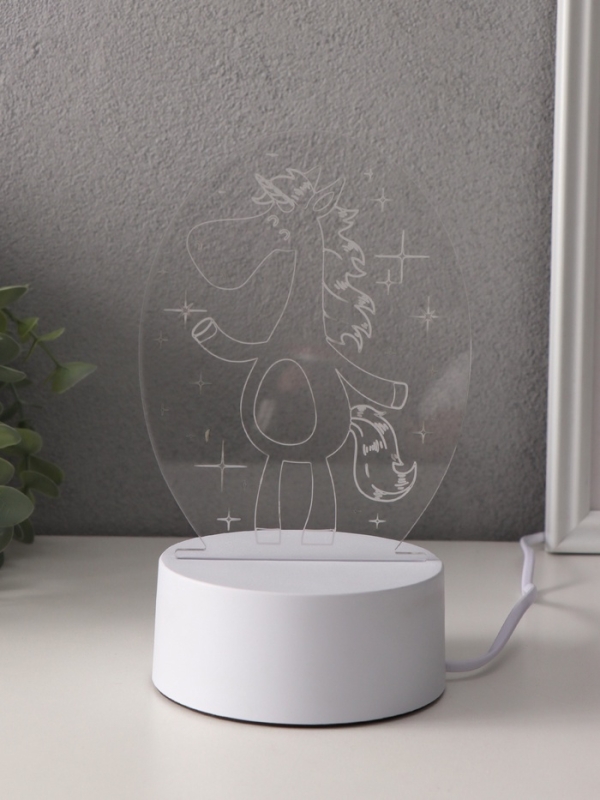 Светильник "Забавная лошадка" LED RGB от сети RISALUX 9,5х11,5х16 см