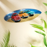 Панно "Доска для сёрфа "Три Жука" дерево 50х17 см