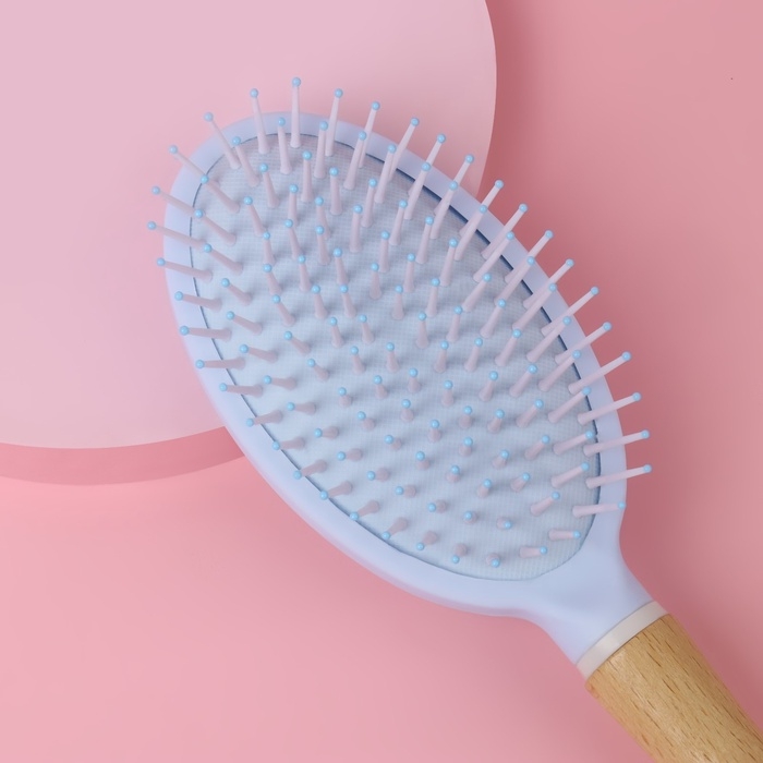 Расчёска массажная, 7 &times; 24 см, цвет МИКС