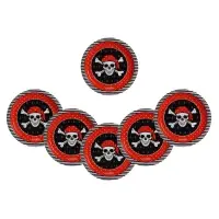 Тарелка одноразовая бумажная &laquo;Пиратская&raquo; (18 см), на Хэллоуин