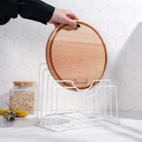 Держатель для крышек и разделочных досок Доляна, 26&times;16&times;22 см, цвет белый