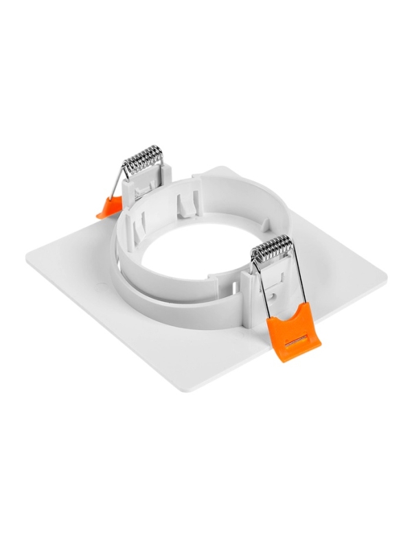 Светильник встраиваемый, поворотный, под лампу MR16, пластик, квадрат, пластик, белый