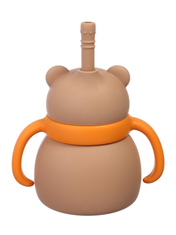 Крошка я, силиконовый поильник, серия мишка, коричневый SL-07274
