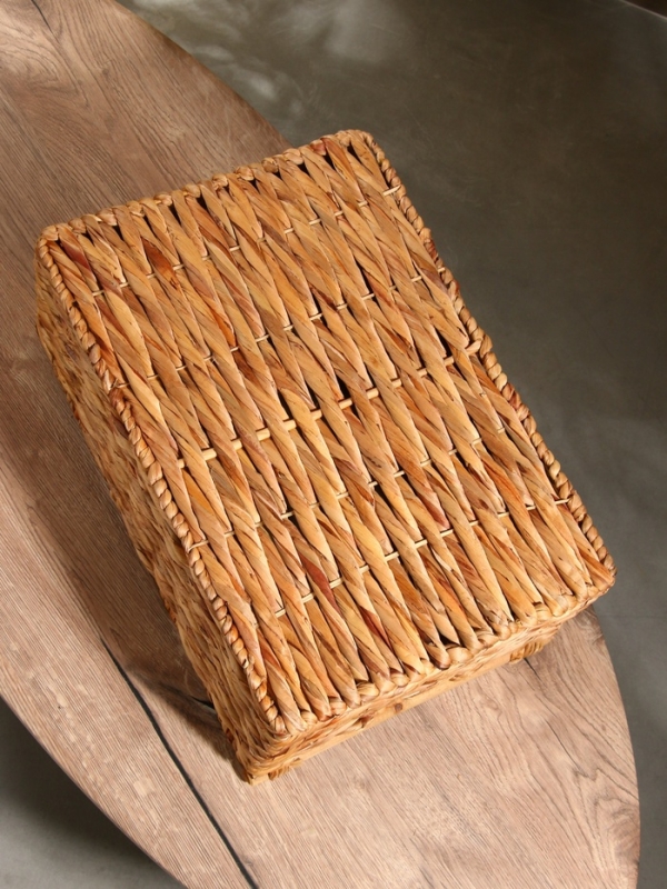 Корзина плетеная 46x31x20 см, водный гиацинт