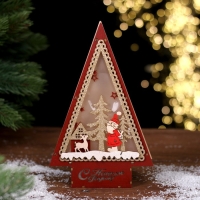 Новогодний декор с подсветкой &laquo;С новым годом&raquo; 14 &times; 4 &times; 22,5 см