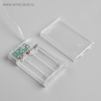 Гирлянда &laquo;Нить&raquo; 5 м роса, IP20, серебристая нить, 100 LED, 2 режима, батарейки AAх3 (не в комплекте), свечение мульти