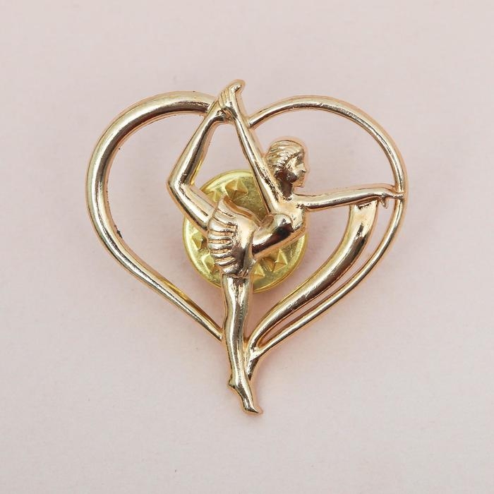 Значок спортивный для гимнастки &laquo;Гимнастика&raquo;, 2,9 х 3 см