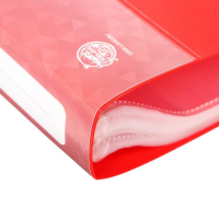 Папка с 100 вкладышами А4, 700 мкм, Calligrata, карман на корешке, красная