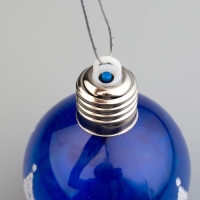 Набор ёлочных шаров &laquo;Зимний пейзаж&raquo; 2 шт., батарейки, 1 LED, свечение RGB