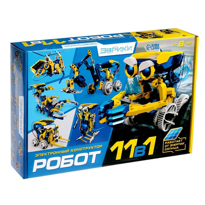 Электронный конструктор &laquo;Робот 11 в 1&raquo;, работает от солнечной батареи