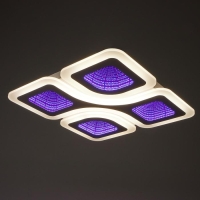 Люстра с ПДУ 10005/4 LED 180Вт 3000-6000К диммер с подсветкой белый 50х50х10 см BayerLux