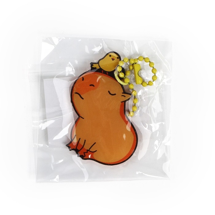 Брелок для ключей акриловый на цепочке &laquo;Капибара&raquo;, 3.5 х 9 см