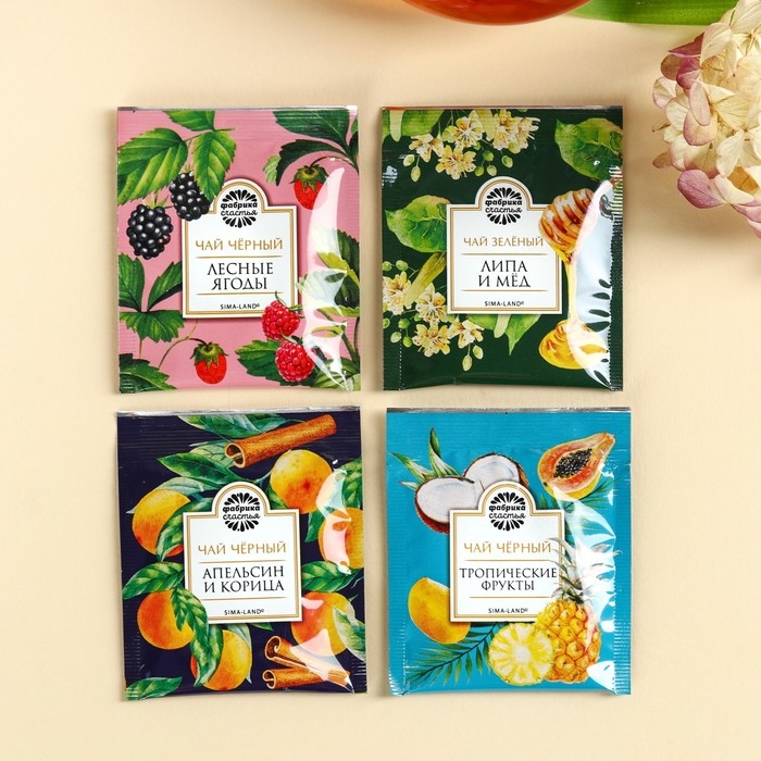 Набор с чаем &laquo;Любимой мамочке&raquo;, весовой чай 40 г (2 шт. х 20 г)., чай в пакетиках 21,6 (12 шт. х 1,8 г).