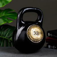 Копилка для денег &laquo;Гиря&raquo;, гипс, чёрный, 19&times;19&times;29 см