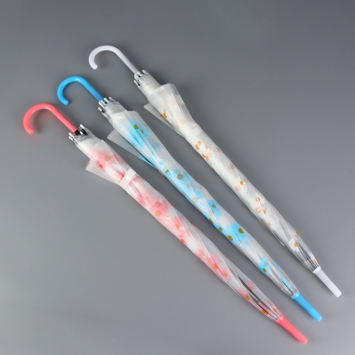 Зонт - трость полуавтоматический &laquo;Цветочки&raquo;, 8 спиц, R = 45/55 см, D = 110 см, цвет МИКС