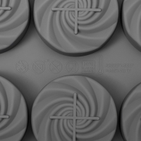 Форма для выпечки и муссовых десертов KONFINETTA &laquo;Шарм&raquo;, 29,5&times;17,2 см, 12 ячеек (5&times;2,2 см), цвет серый