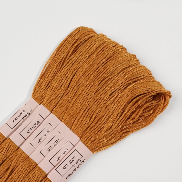 Набор ниток мулине №976, 8 &plusmn; 1 м, 6 шт, цвет золотисто-коричневый