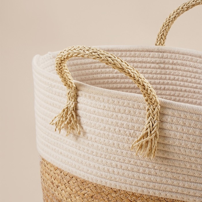 Корзина для белья плетеная круглая SL Home Orden, 35&times;40 см, хлопок, гиацинт